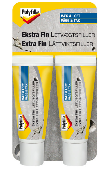 Polyfilla letvægtsfiller ekstra fin 2 x 20 ml